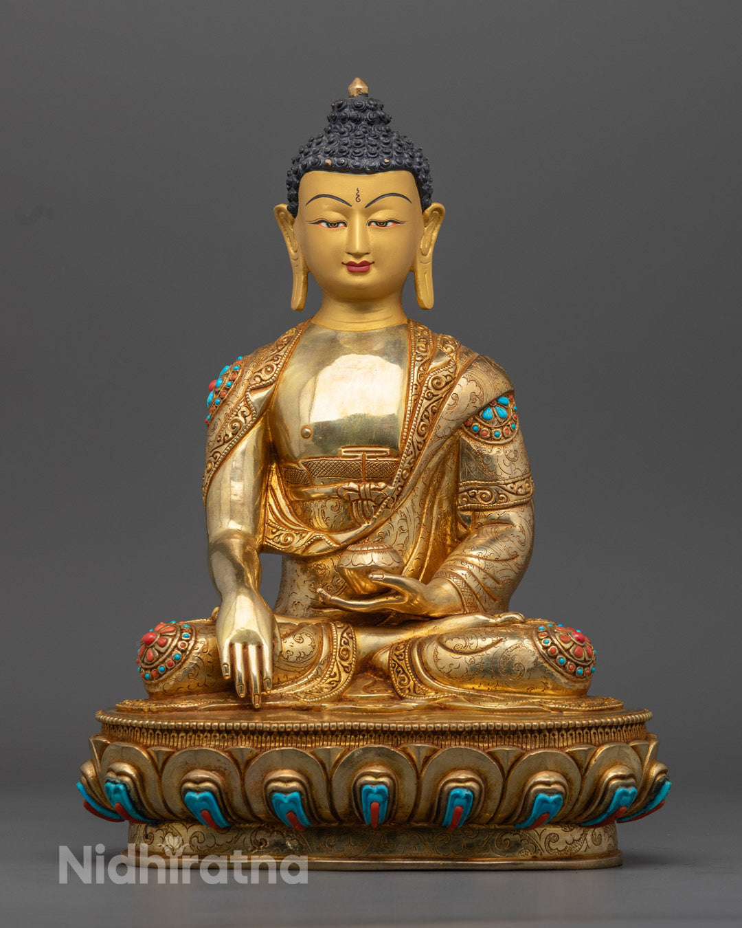 Sacred Shakyamuni Buddha Statue | Hand-Carved Buddhist Art