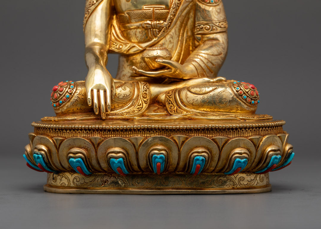 Sacred Shakyamuni Buddha Statue | Hand-Carved Buddhist Art