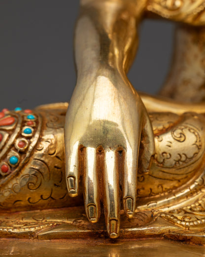 Sacred Shakyamuni Buddha Statue | Hand-Carved Buddhist Art