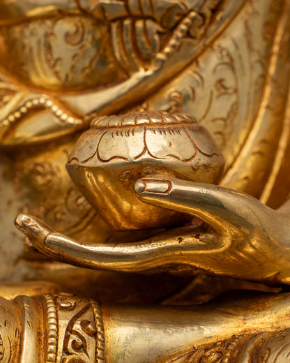 Sacred Shakyamuni Buddha Statue | Hand-Carved Buddhist Art