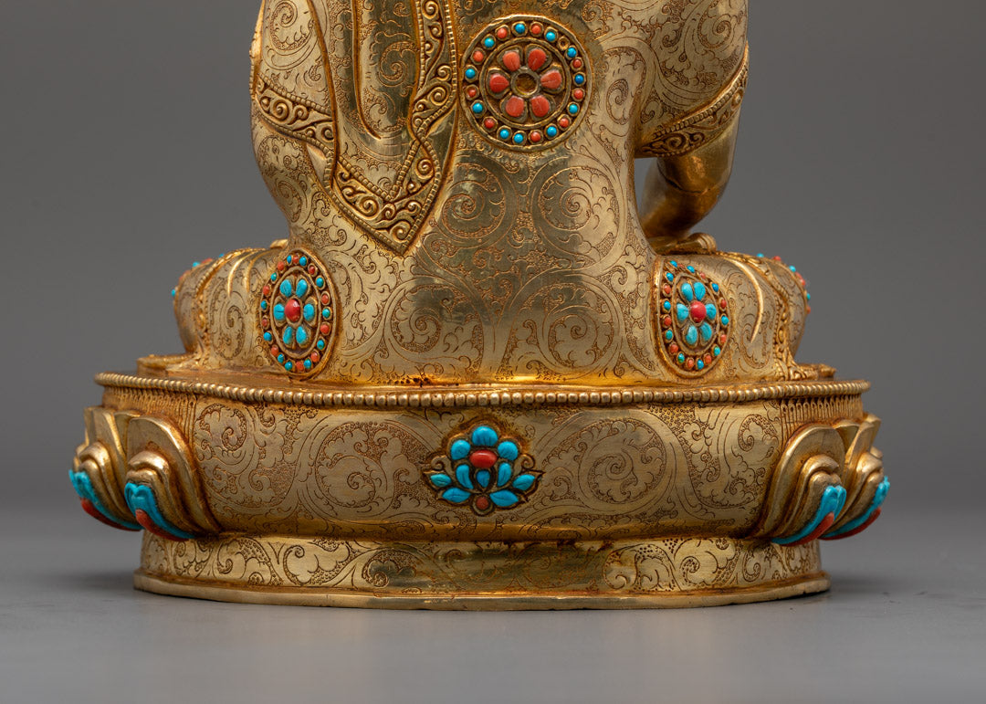 Sacred Shakyamuni Buddha Statue | Hand-Carved Buddhist Art