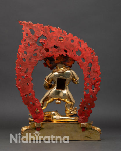 Back-view-Black-Dzambhala-statue-handcrafted-Nepalese-deity-protection-financial-stability