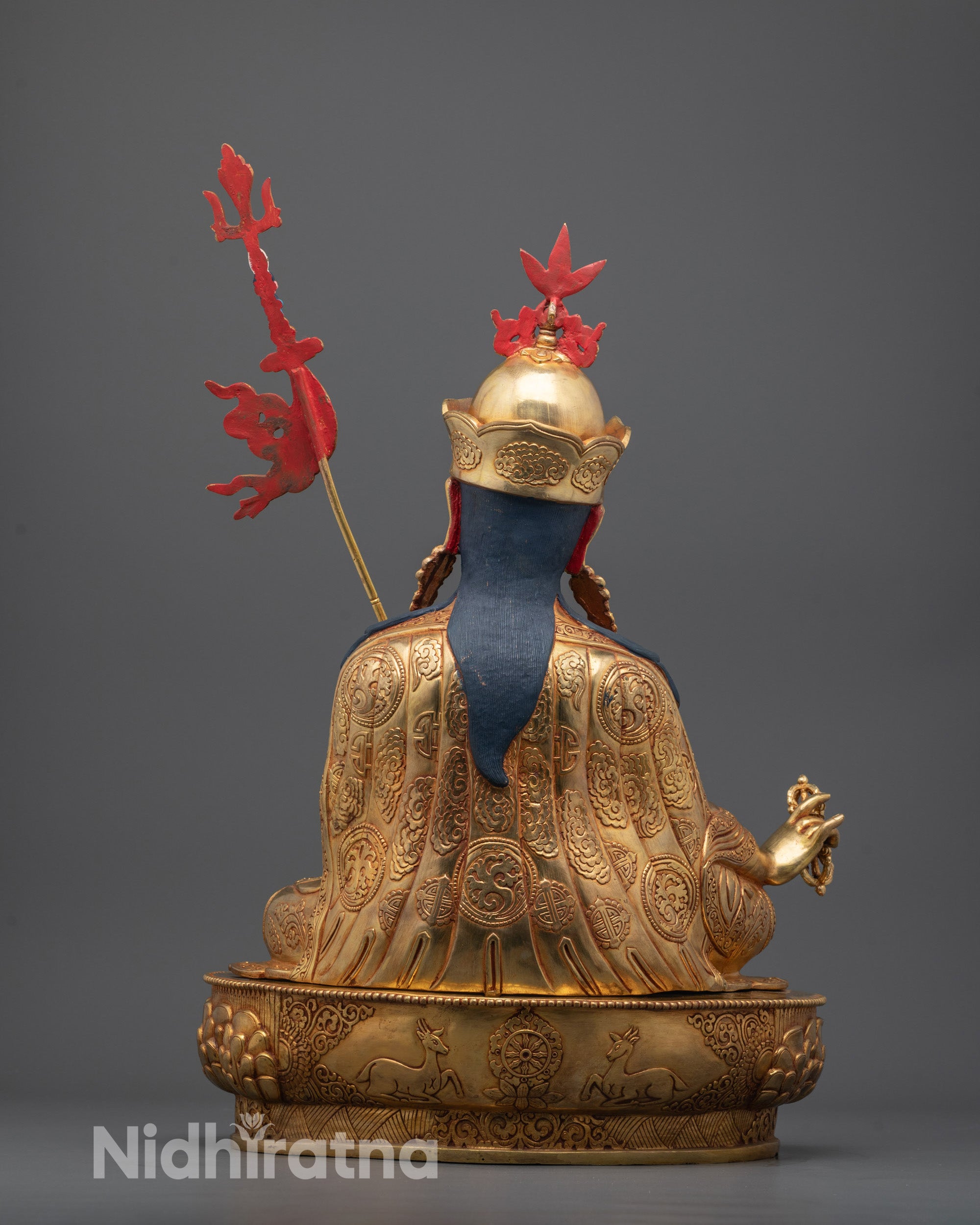 Back View Highlighting Sacred Design and Lost Wax Carving Technique