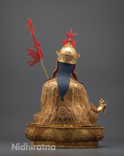Back View Highlighting Sacred Design and Lost Wax Carving Technique