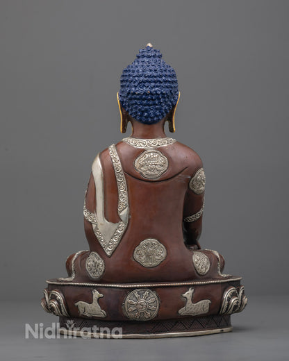 Back View of Buddha Sculpture Highlighting the Hollow Chamber for Consecration and Ritual Use