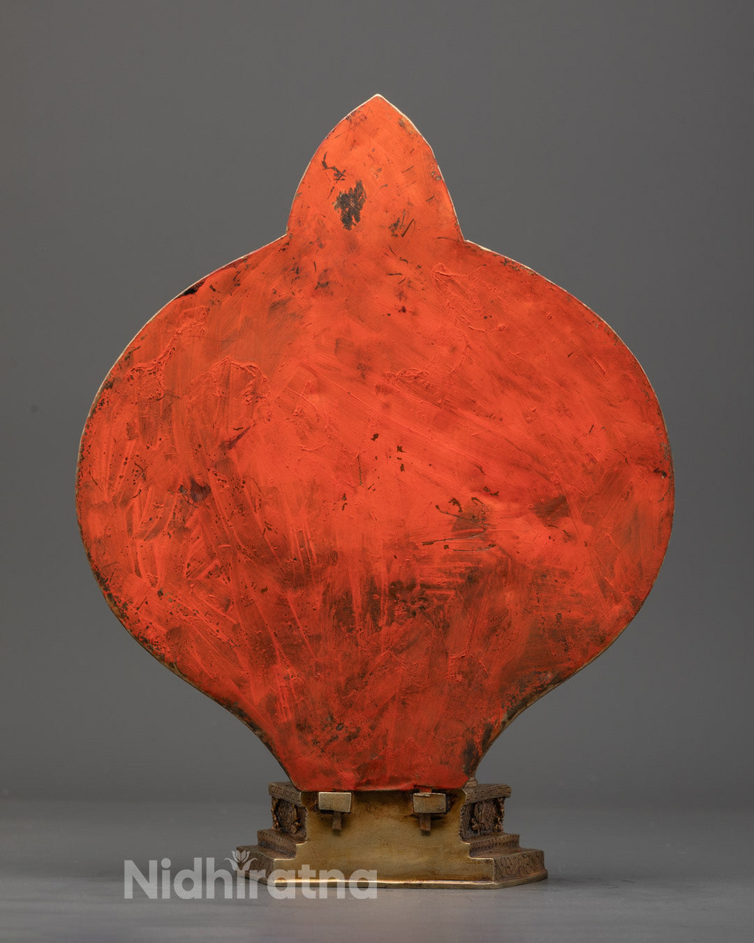 Tibetan Chenrezig Statue Displaying Hand-Carved Arms and Sacred Mantra Hollow Base Design