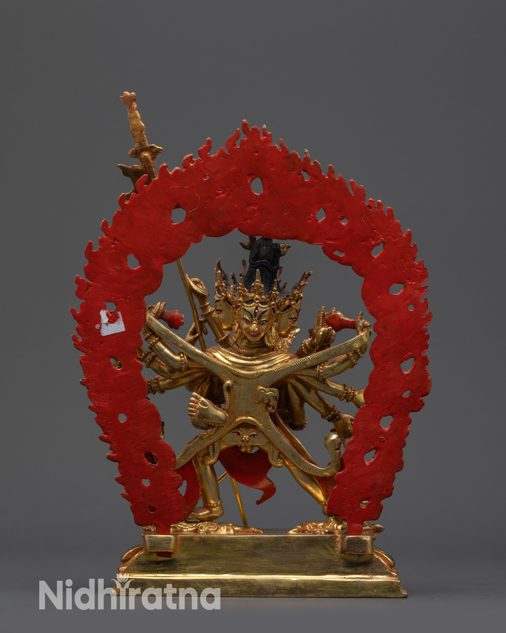 detailed gold-gilded copper craftsmanship