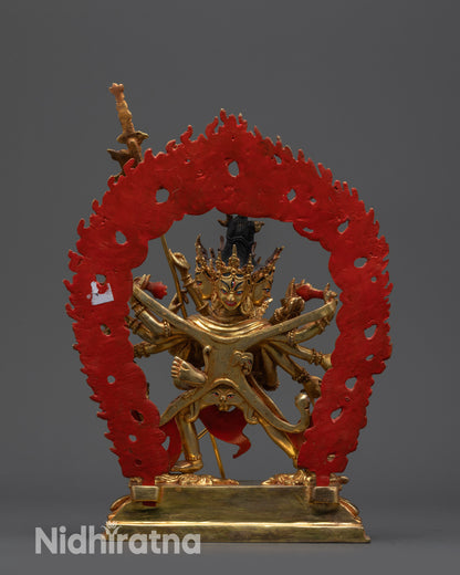 detailed gold-gilded copper craftsmanship