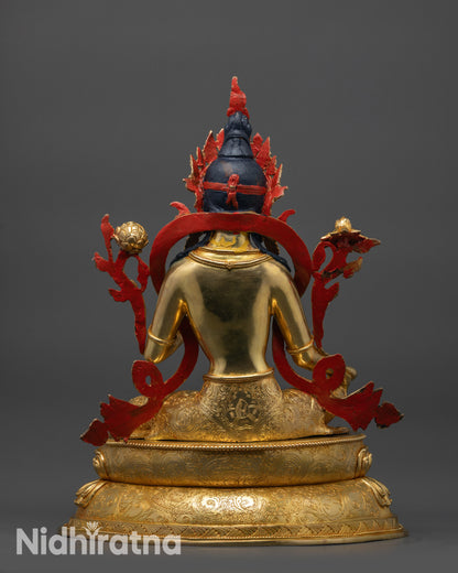Back view Mother Tara Statue carved detailing handcrafted by Patan artisans