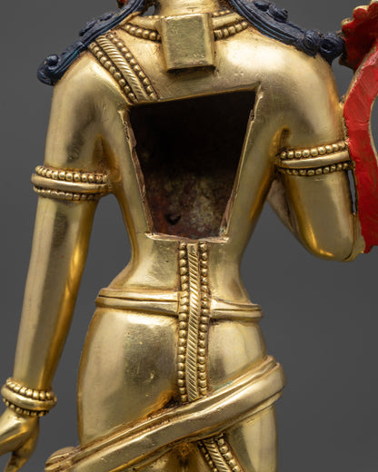 Back view Samantabhadra from Eight Bodhisattvas set showing halo and floral motifs