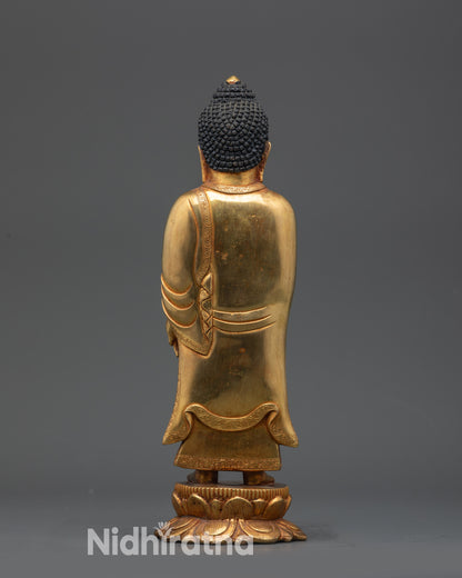 Siddhartha Gautama copper sculpture