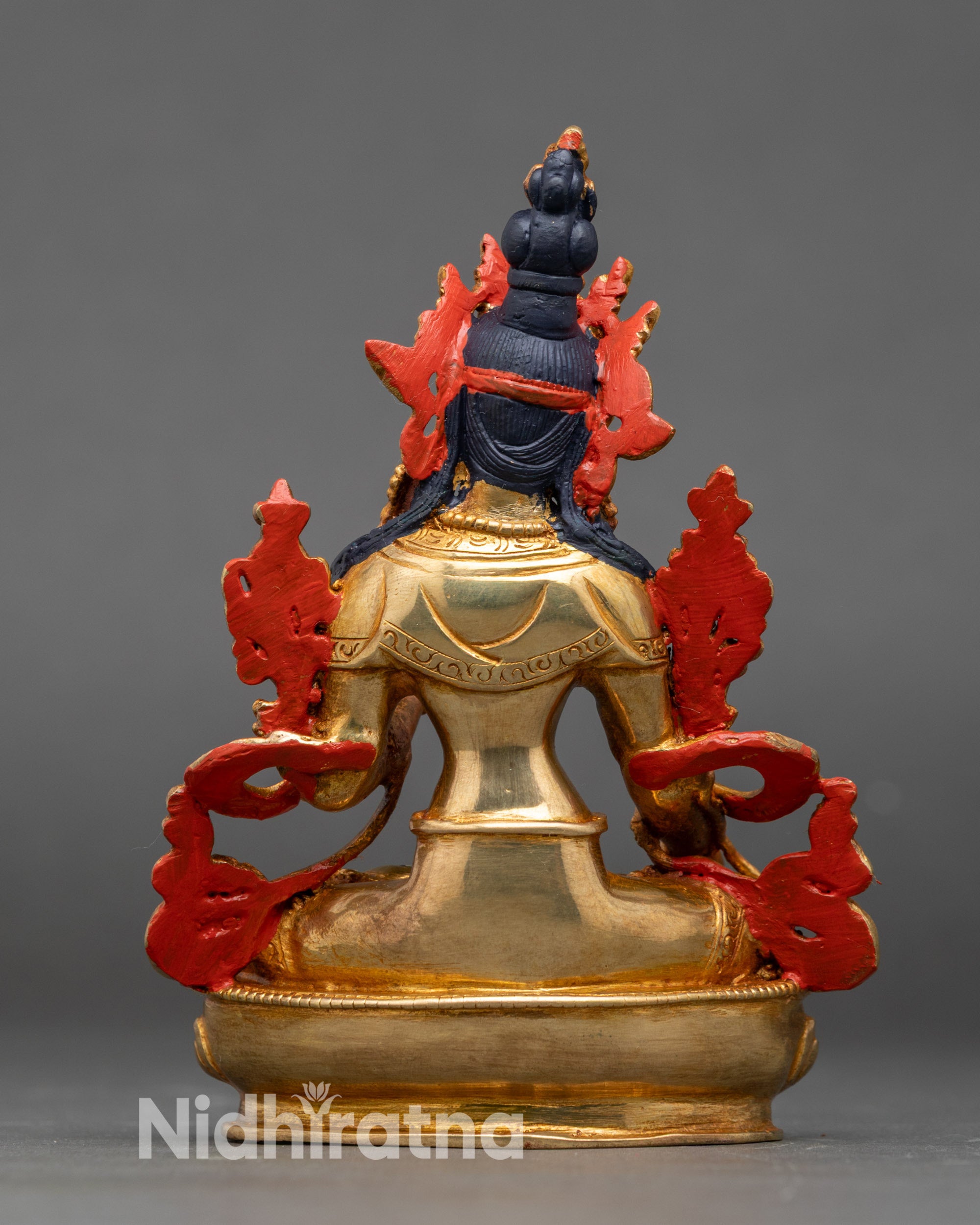 Back view White Tara statue, handmade Nepalese Buddhist art