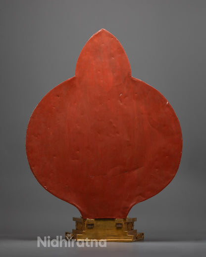 Back view of 1000-Armed Chenrezig Statue showing fine detailing