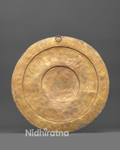 Back view of Kalachakra Mandala Wall Hanging handcrafted by Newari artisans of Nepal