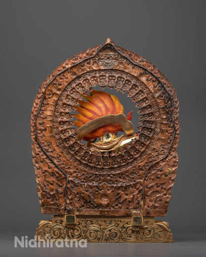 Back view of Vajrapani Statue featuring a hollow consecration chamber for sacred mantras