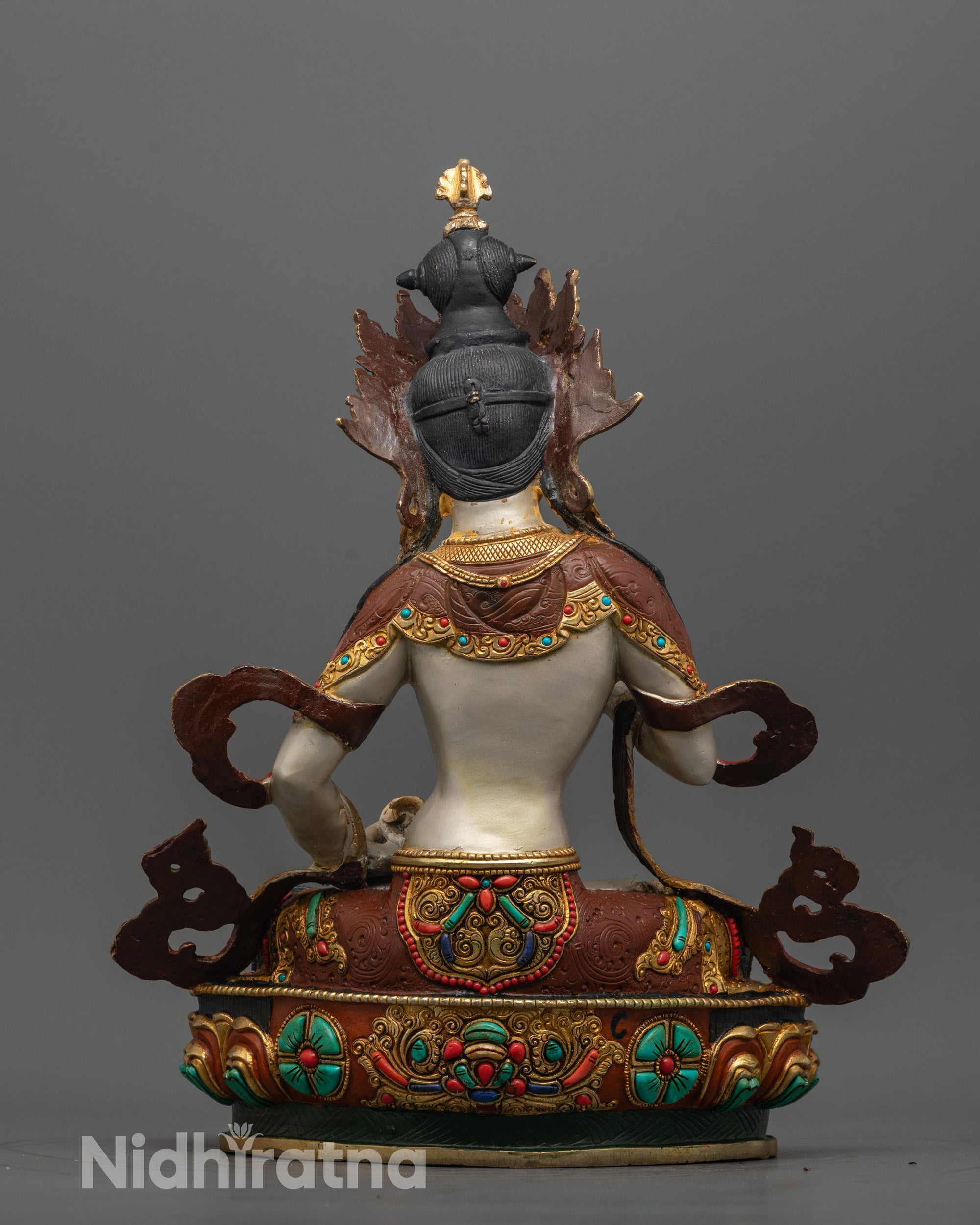 Back view of Vajrasattva Statue showing hollow chamber for consecration