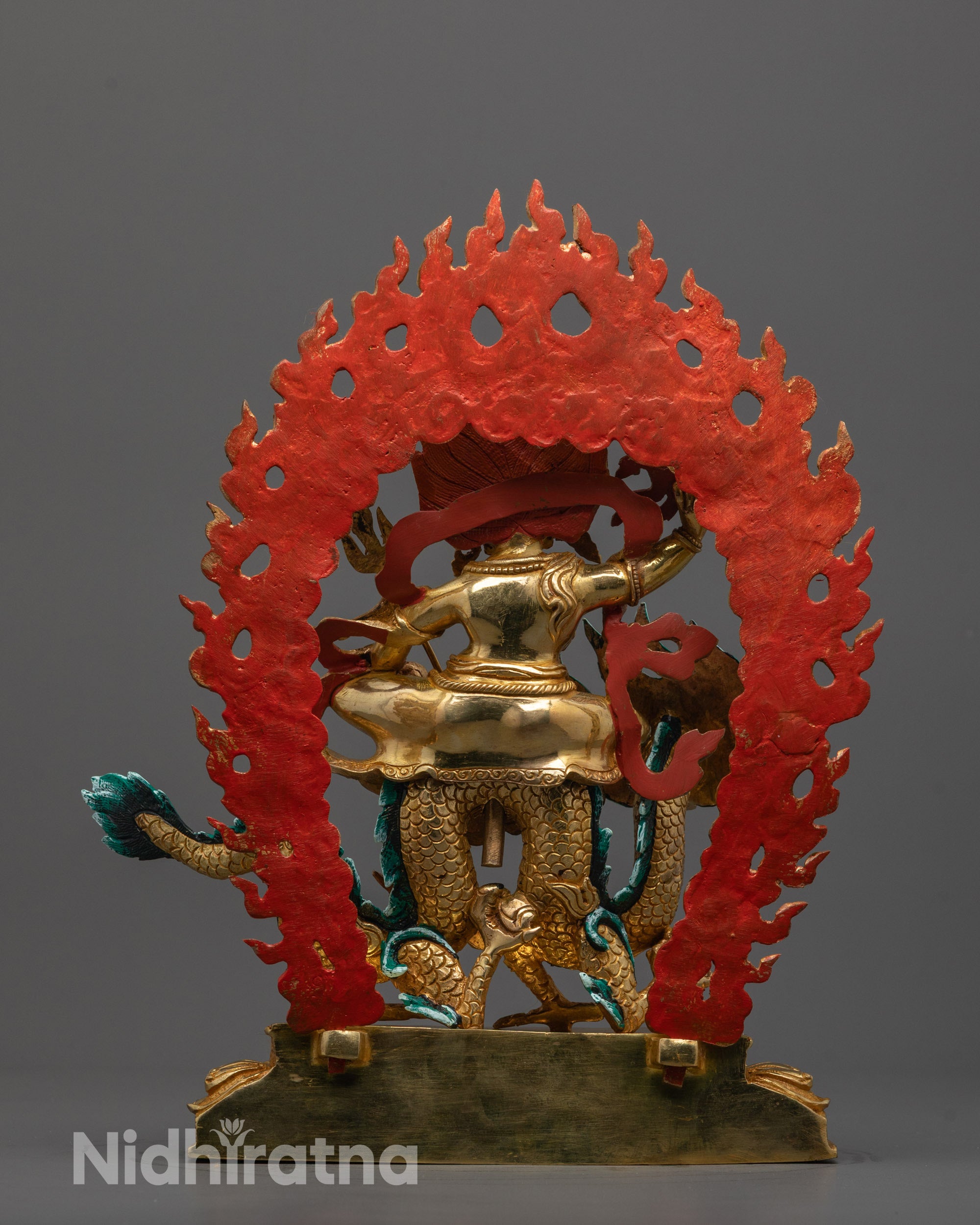 Back view of consecration chamber on White Dzambhala Statue