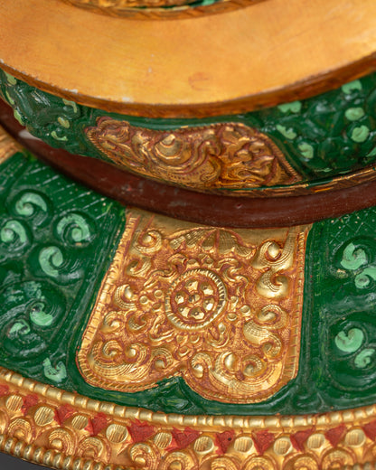 Back view of spiritual Mandala used for rice offering ceremonies