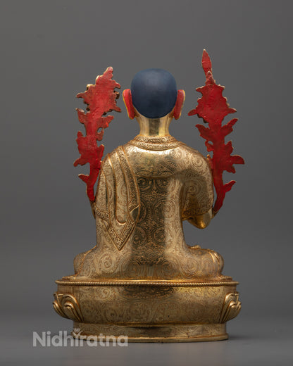 Back view revealing consecration chamber and fine detailing on copper surface
