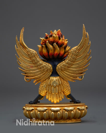 Handpainted blue,  protector deity statue