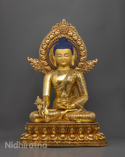 Bhaisajyaguru Statue | Tibetan Medicine Buddha for Healing