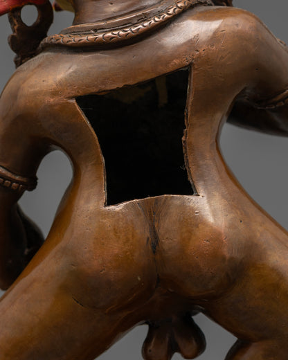 Handcrafted Oxidized Black Dzambhala Statue | Spiritual Wealth Symbol