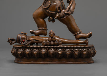Handcrafted Oxidized Black Dzambhala Statue | Spiritual Wealth Symbol