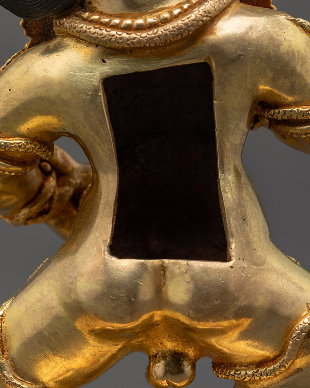 Hand-Carved Black Dzambhala Statue for Wealth & Good Fortune