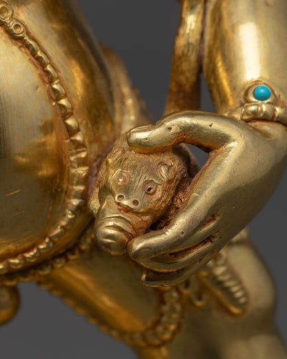 Nepalese Black Dzambhala Statue | Handcrafted Wealth Attractor