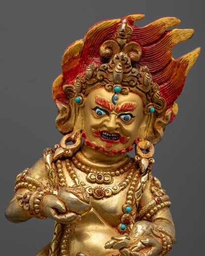 Nepalese Black Dzambhala Statue | Spiritual Protection