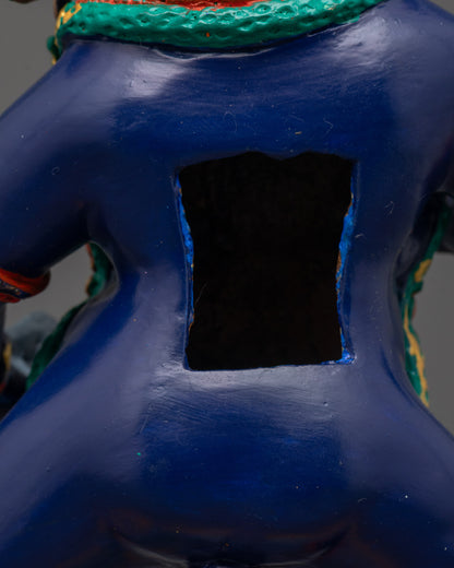 Dark Blue Color Black Dzambhala Statue for Sale