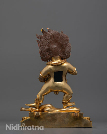 Nepalese Black Dzambhala Statue | Symbol of Fortune Power
