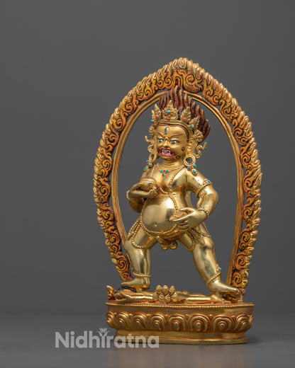 Nepalese Black Dzambhala Statue | Handcrafted Wealth Attractor