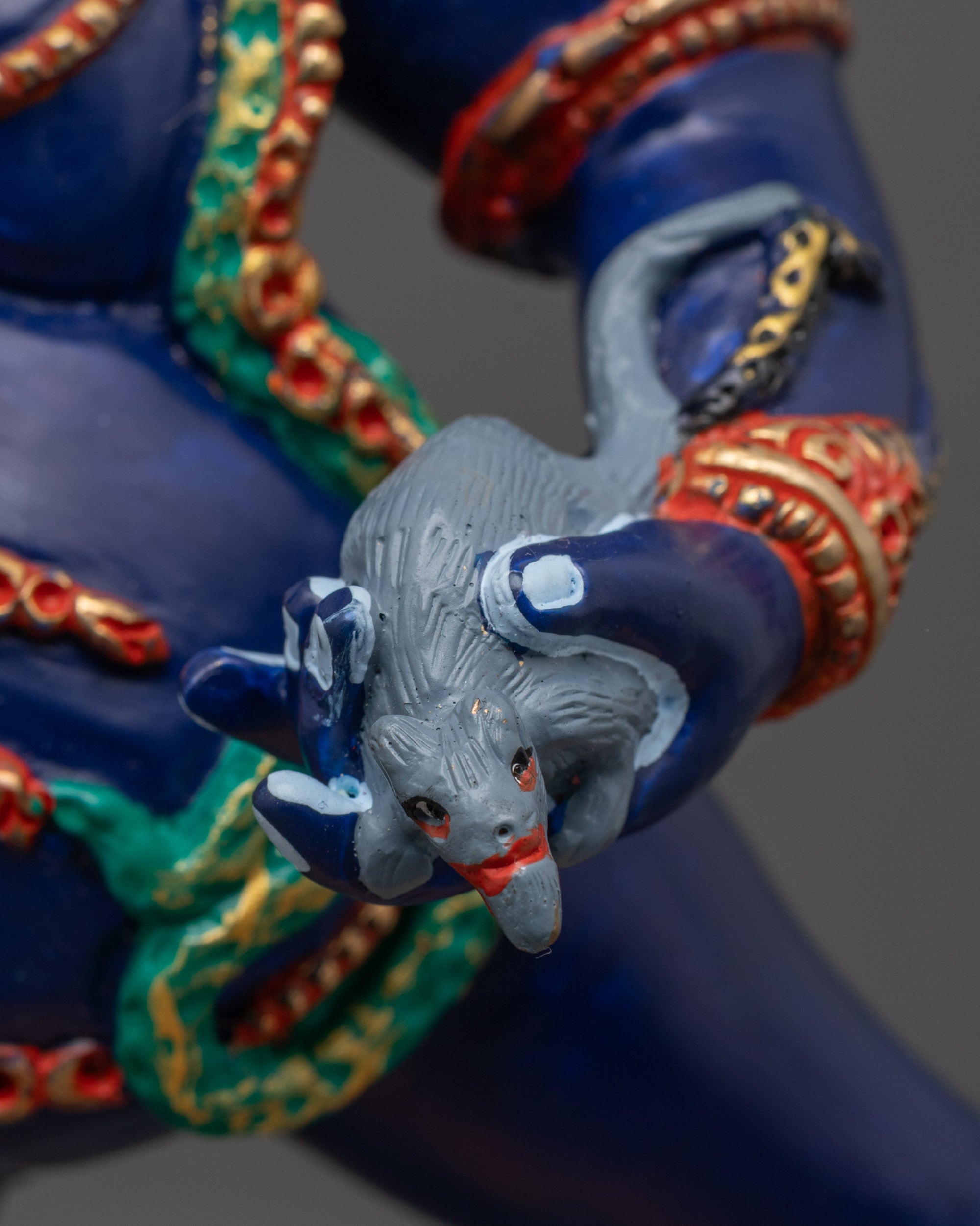 Dark Blue Color Black Dzambhala Statue for Sale