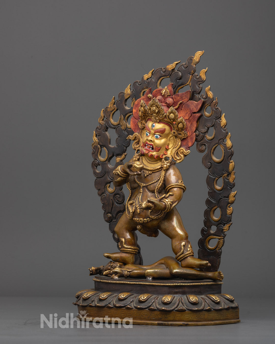 Black Dzambhala Statue | Wealth Deity Sculpture