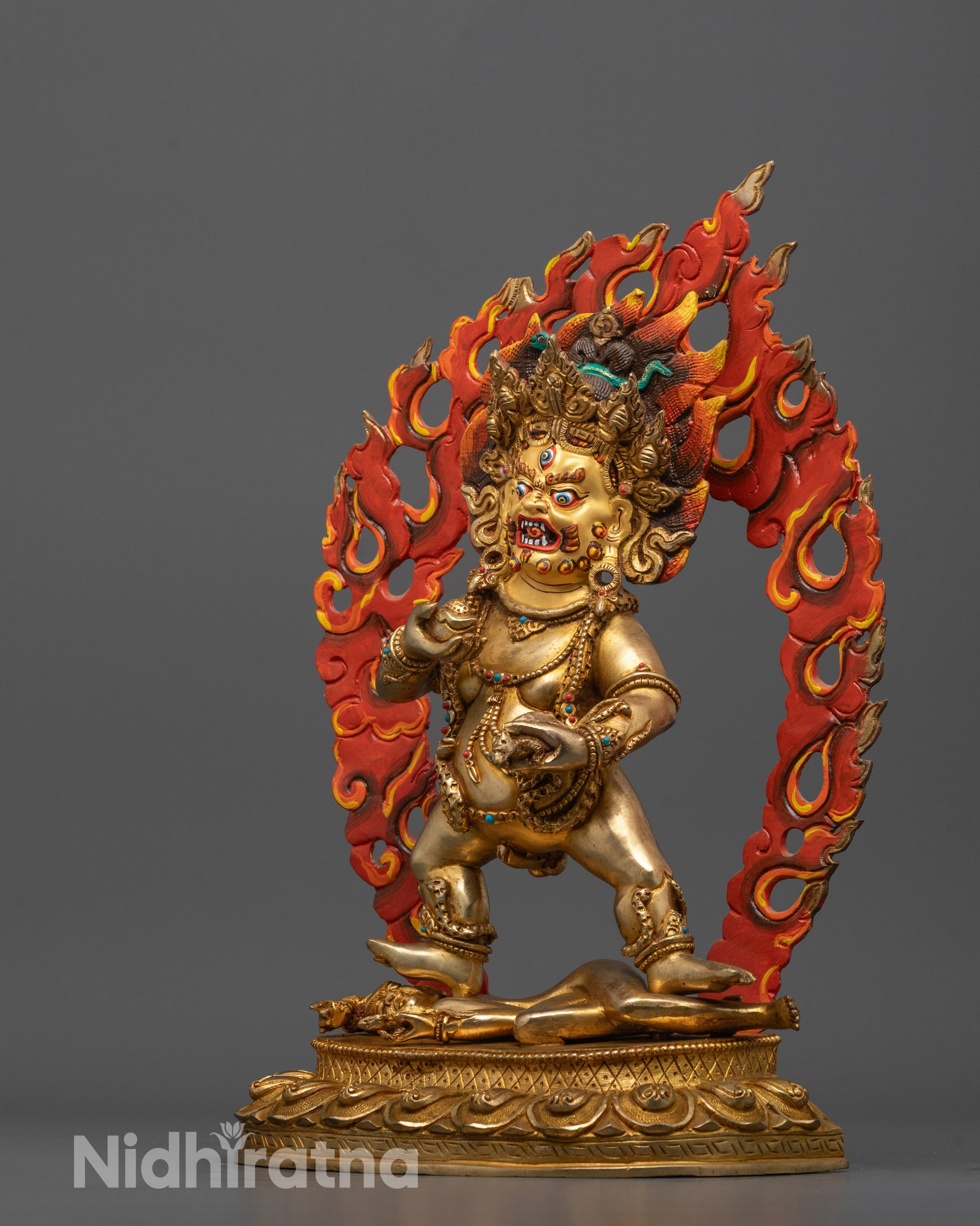 Nepalese Black Dzambhala Statue | Symbol of Fortune Power