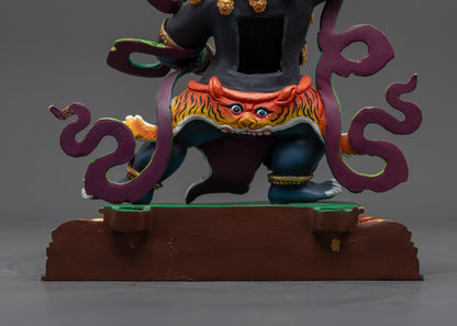Tibetan Wrathful Manjushri Sculpture | Handcrafted Spiritual Protector