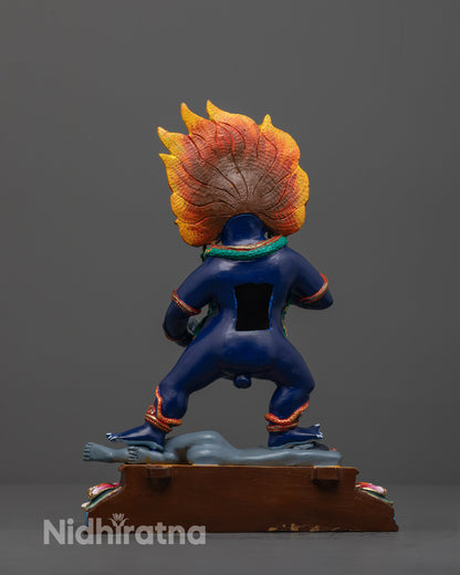 Dark Blue Color Black Dzambhala Statue for Sale