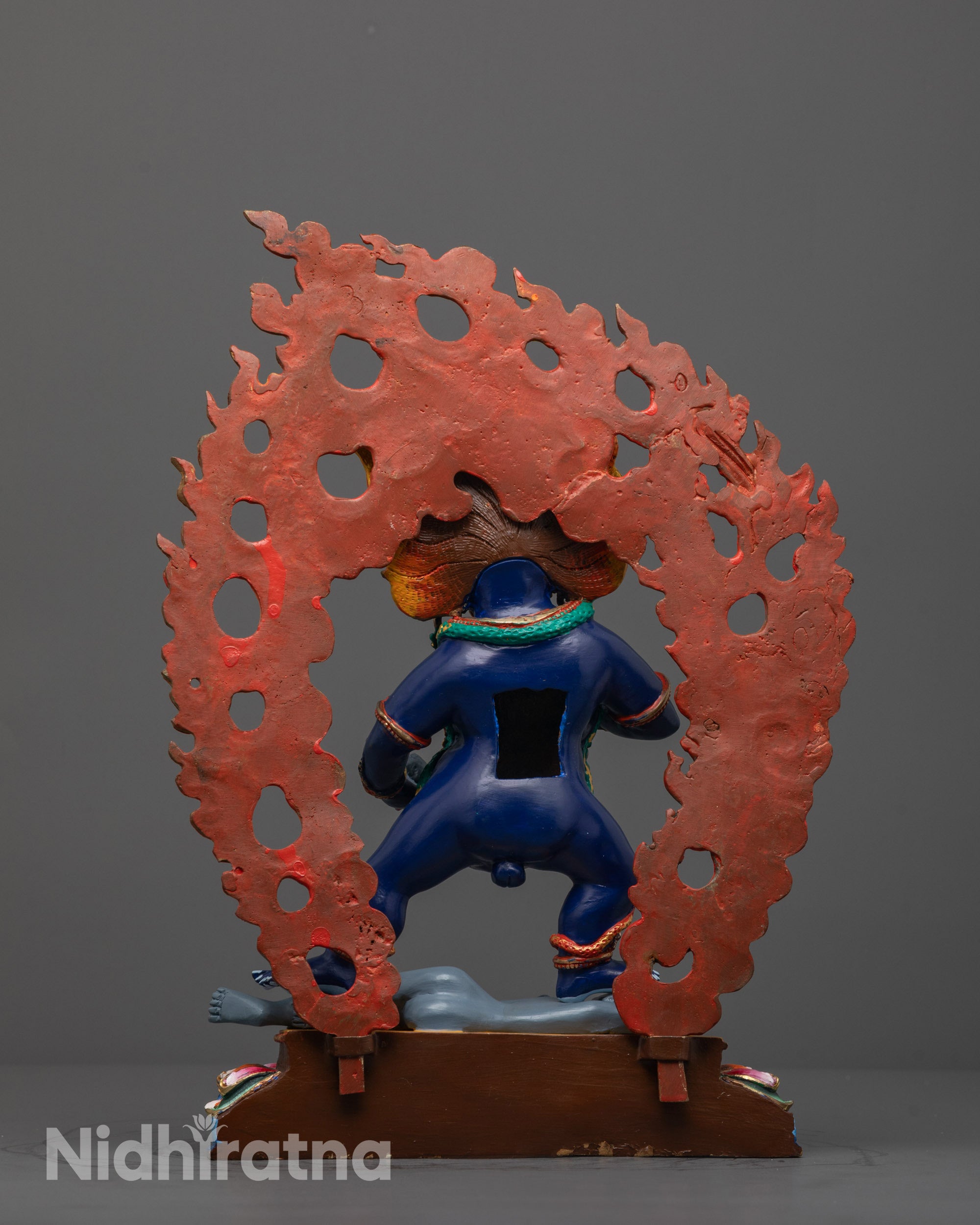 Dark Blue Color Black Dzambhala Statue for Sale