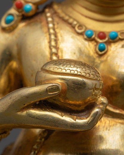 Nepalese Black Dzambhala Statue | Handcrafted Wealth Attractor