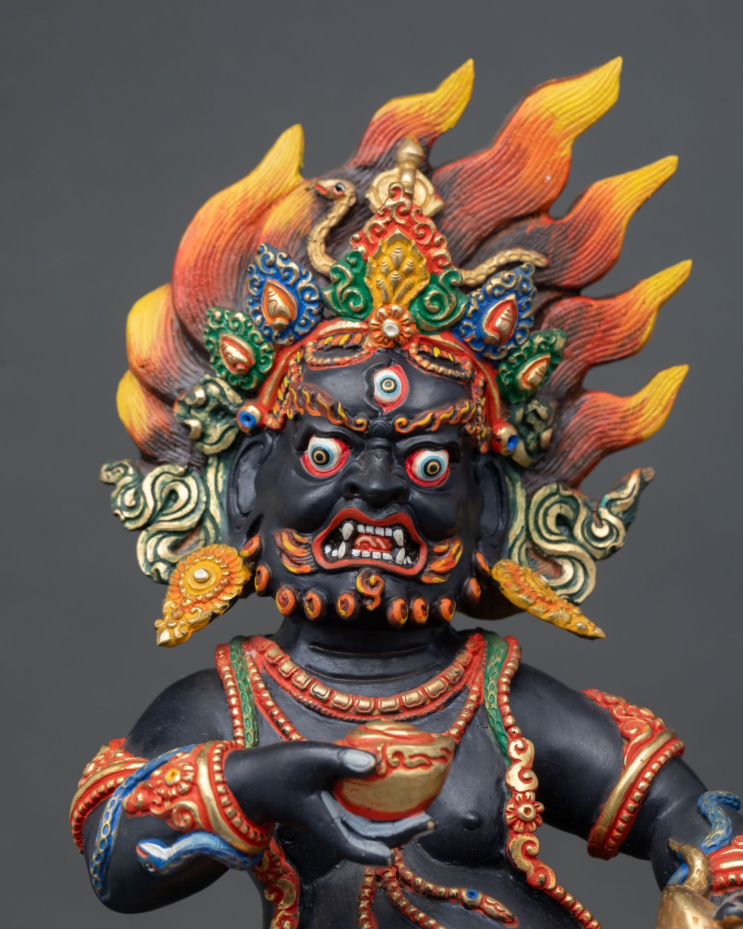 Black Dzambhala Statue
