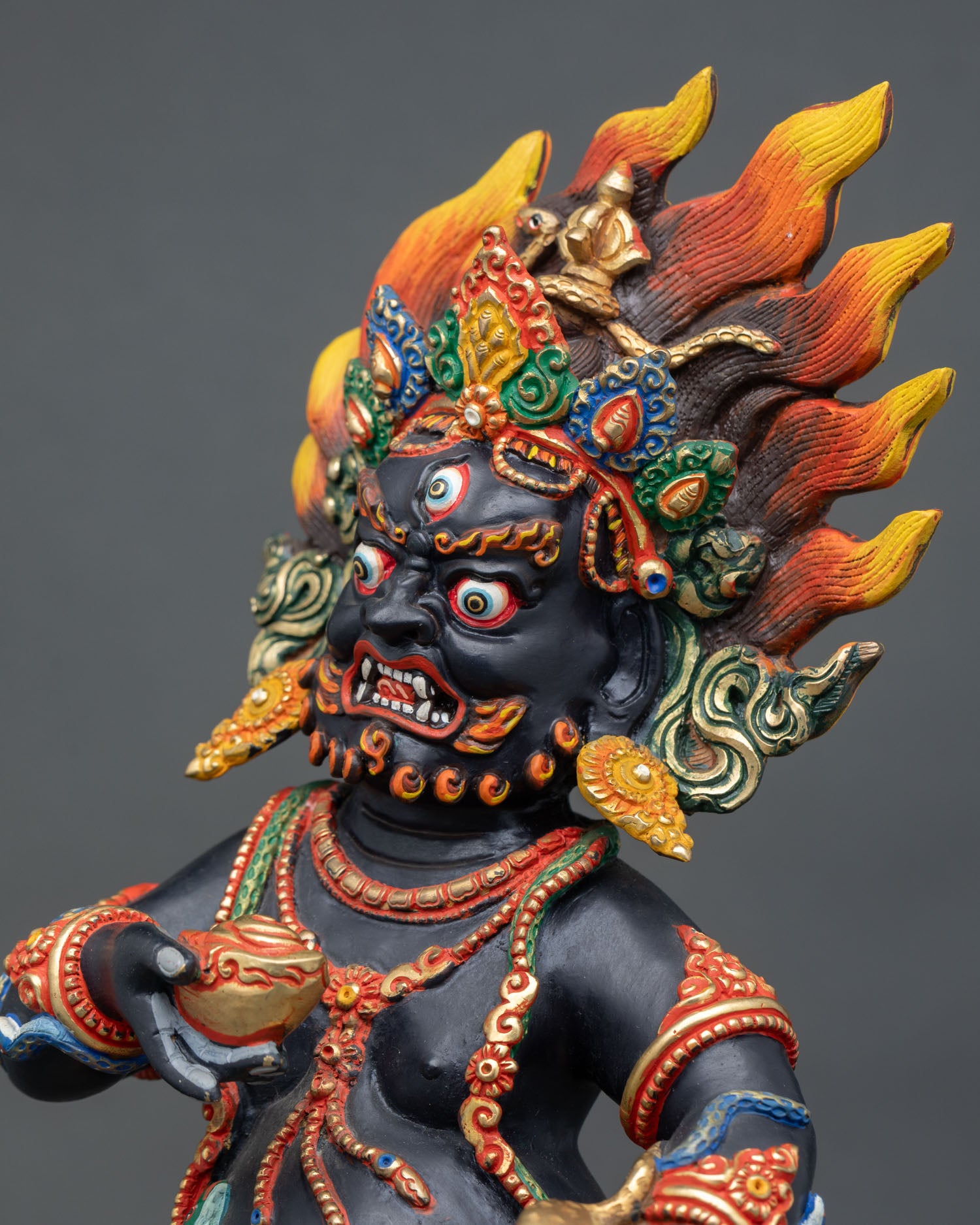 Black Dzambhala Statue