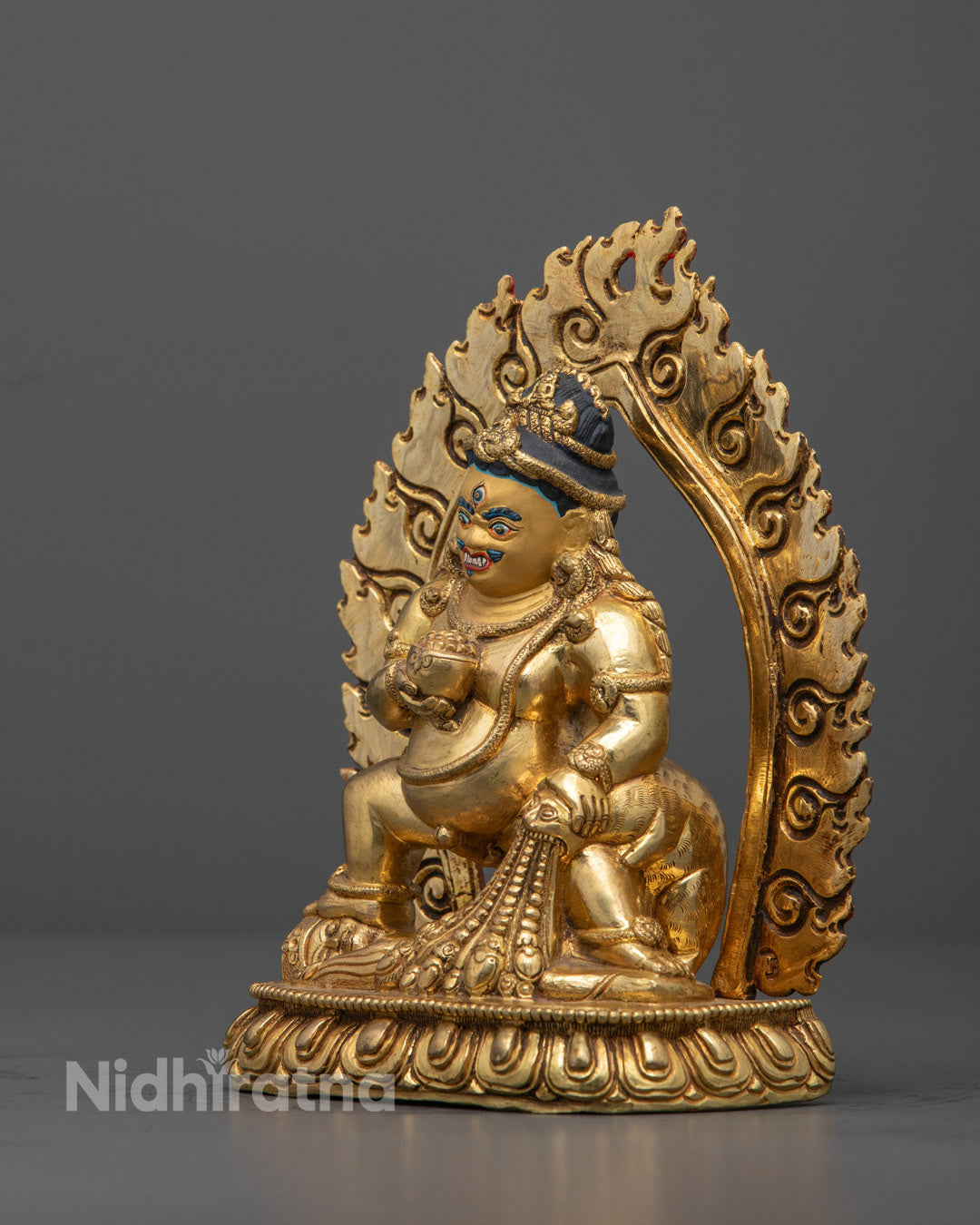 Wealth-bringing Deity Black Dzambhala Statue