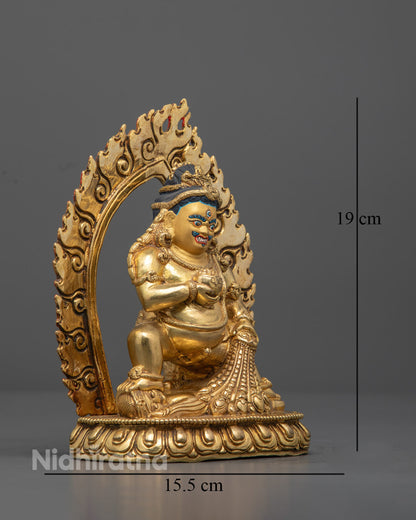 Wealth-bringing Deity Black Dzambhala Statue