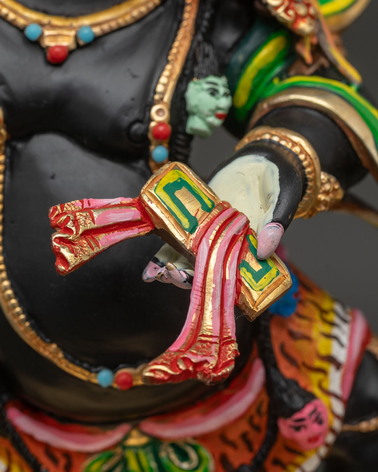 Black Manjushri (Jampel Nagpo) Statue | Handcrafted Buddhist Artwork