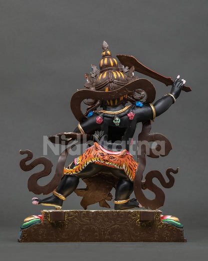 Black Manjushri (Jampel Nagpo) Statue | Handcrafted Buddhist Artwork
