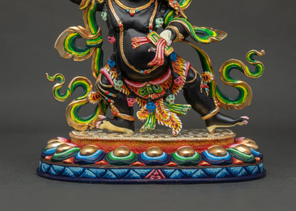 Black Manjushri (Jampel Nagpo) Statue | Handcrafted Buddhist Artwork