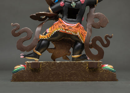 Black Manjushri (Jampel Nagpo) Statue | Handcrafted Buddhist Artwork