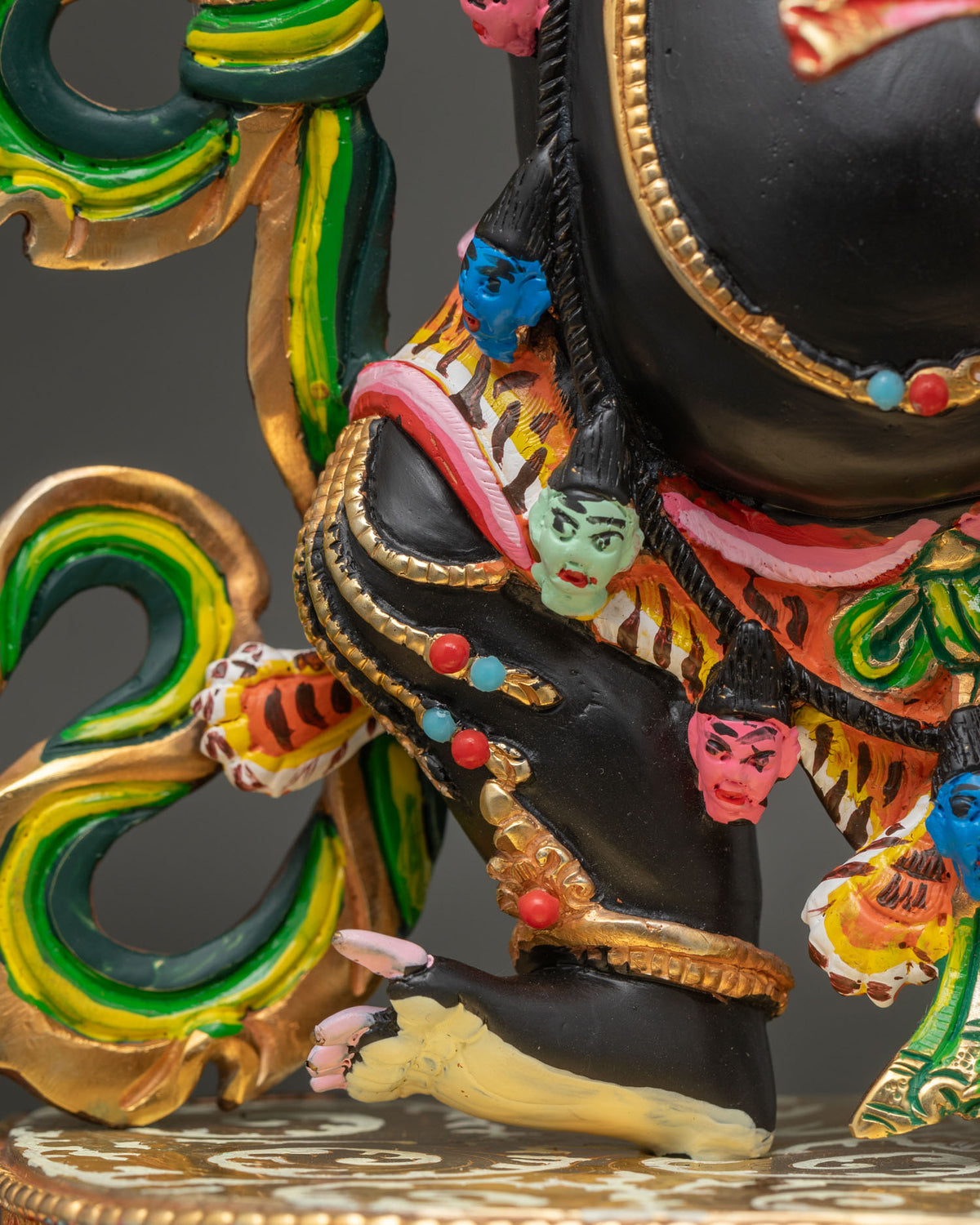 Black Manjushri (Jampel Nagpo) Statue | Handcrafted Buddhist Artwork