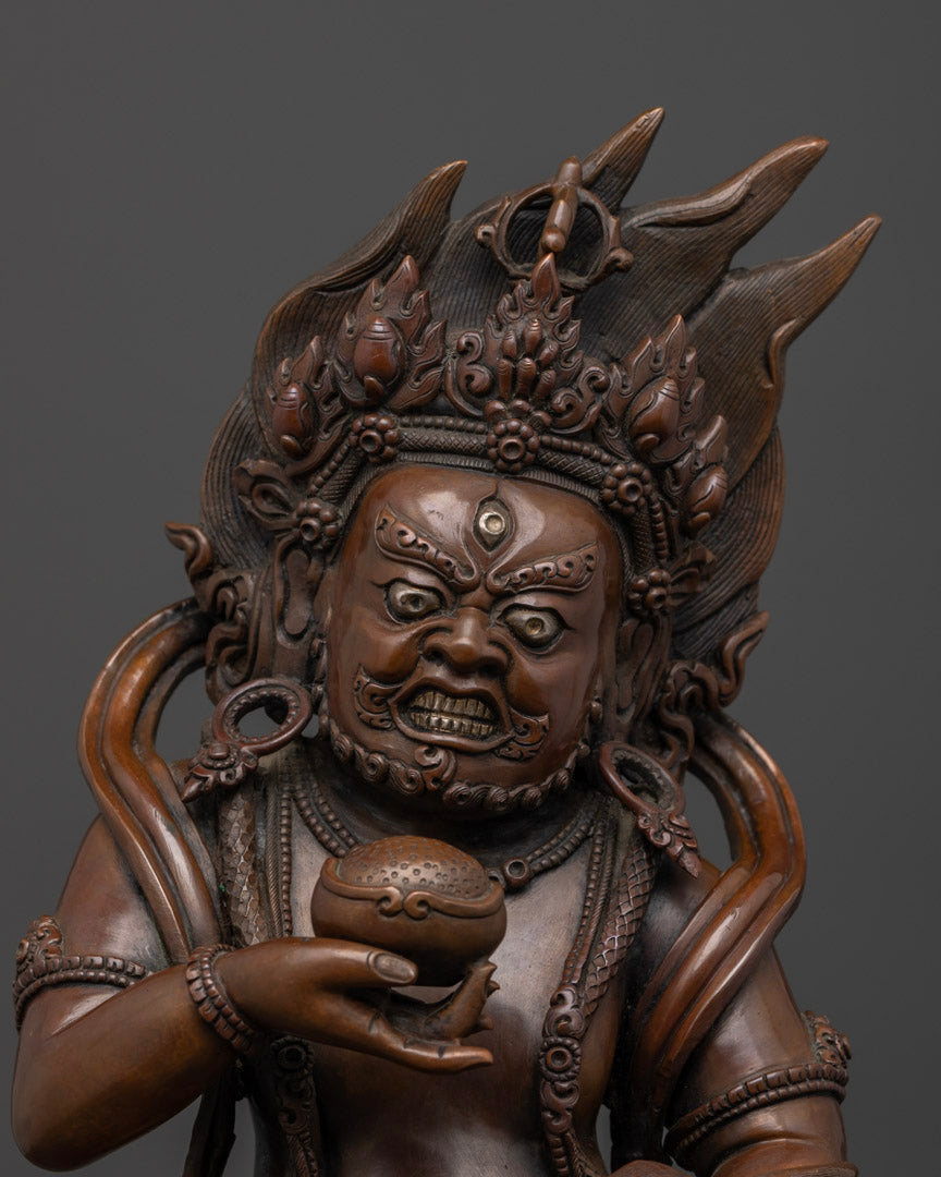 Black Dzambhala Statue | Himalayan Sacred Art